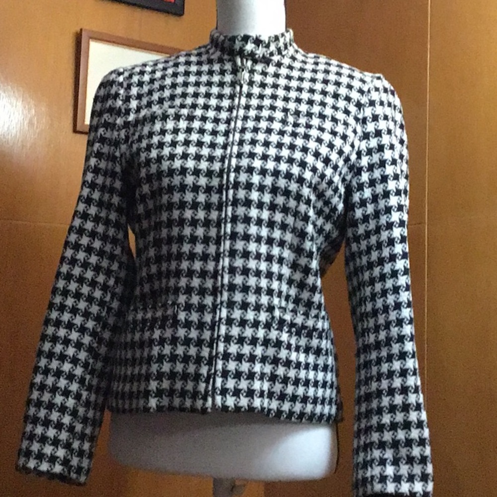 Houndstooth Wool Jacket - image 2